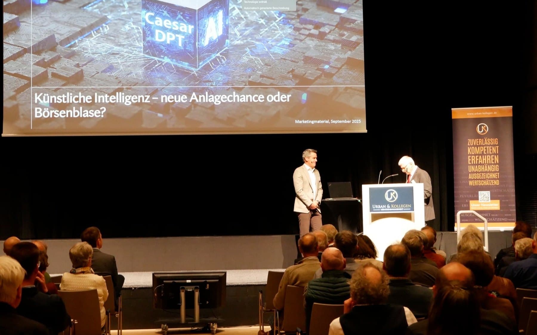 Private Alpha presenting CaesarDPT at the Urban & Kollegen client event
